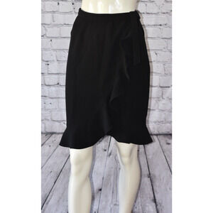 MUGLER Designer Ruffle Wrap Pencil Skirt Size 6/38 NEW!!!